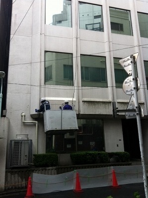 塗装外壁のバイオ洗浄1